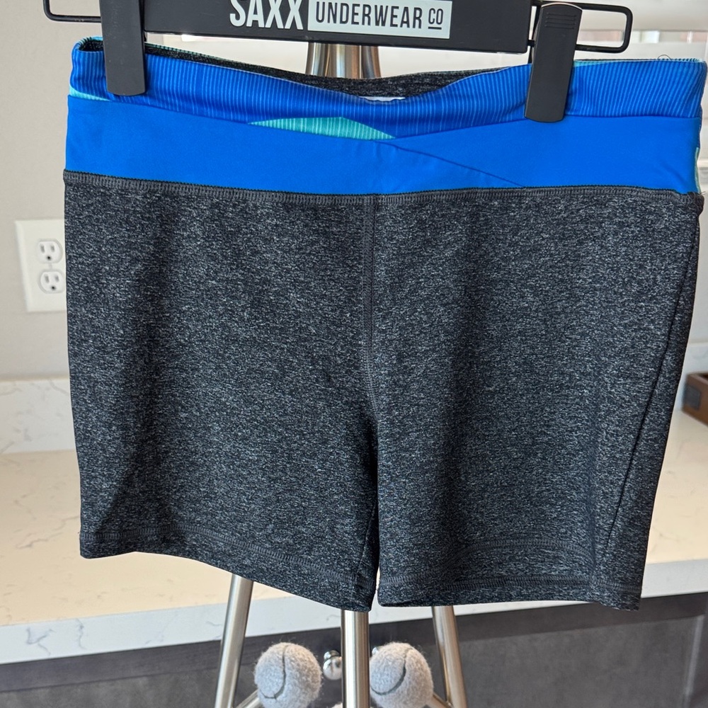 Forever 21 Gray Heather Shorts with Blue Waistband